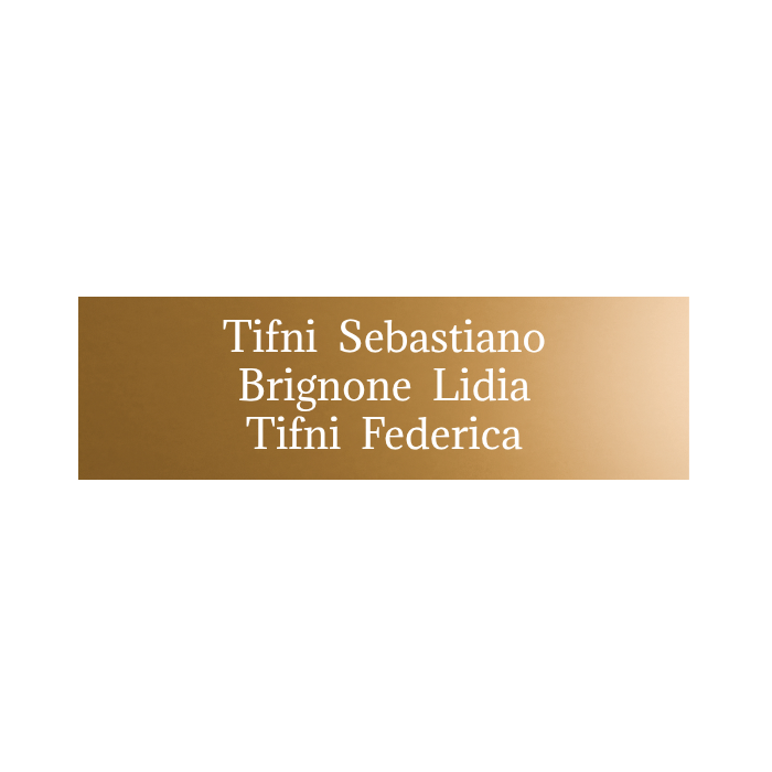 Targhetta Nome Identificativa personalizzata - Targhetta Nome personalizzata con incisione laser - dotata di spilla - 100% made in italy