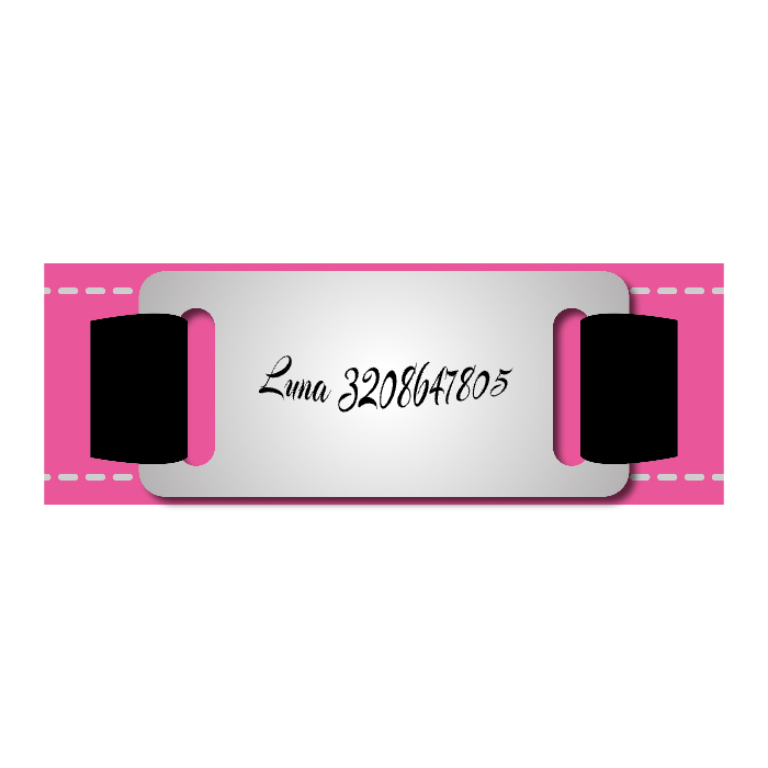 Collare cane personalizzato - collare cane personalizzabile con targhetta in metallo - linee Catarifrangenti - clip in abs - gancio per guinzaglio