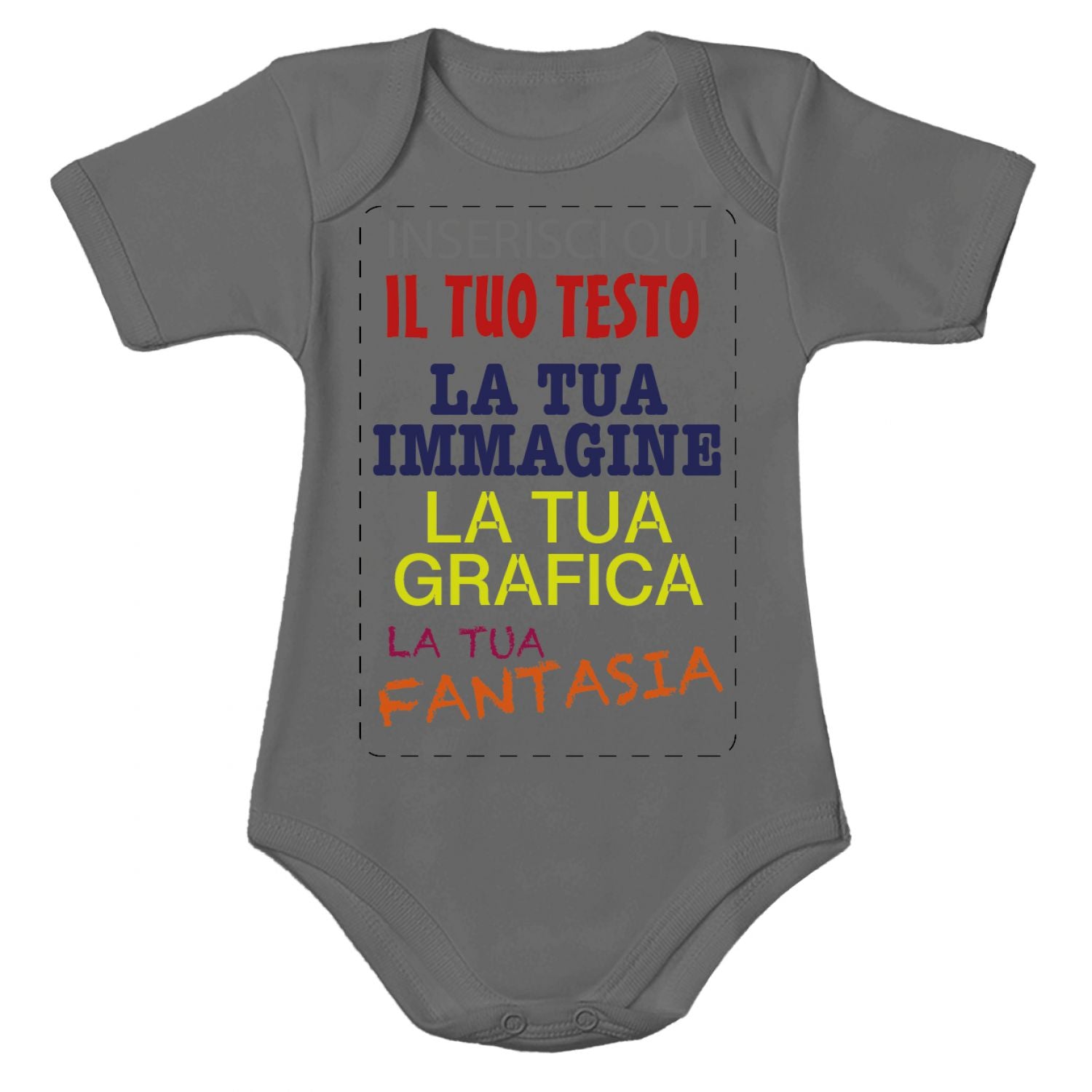 Body neonato cotone personalizzabile Neonato - Neonata con stampa personalizzata su richiesta 100% made in italy
