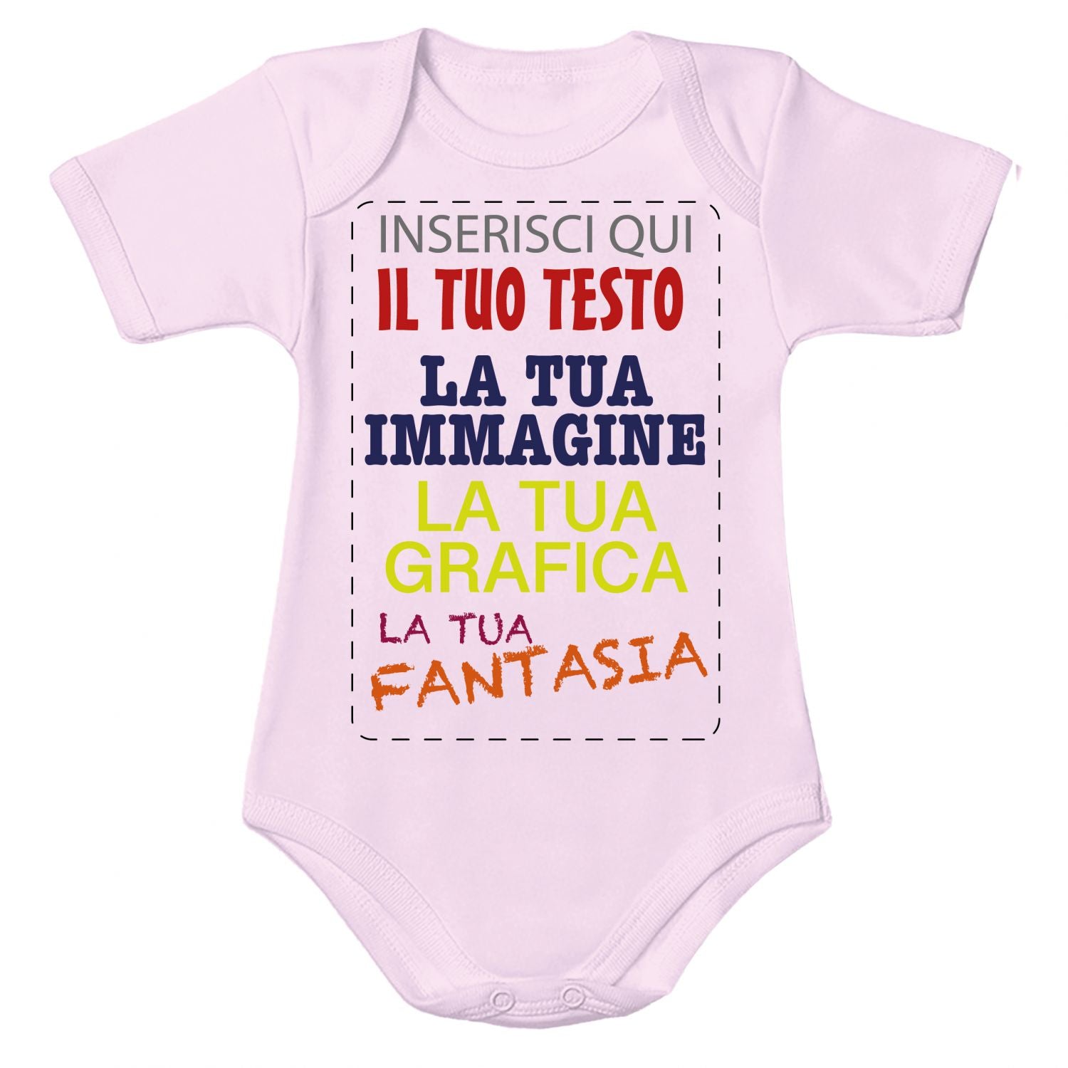 Body neonato cotone personalizzabile Neonato - Neonata con stampa personalizzata su richiesta 100% made in italy
