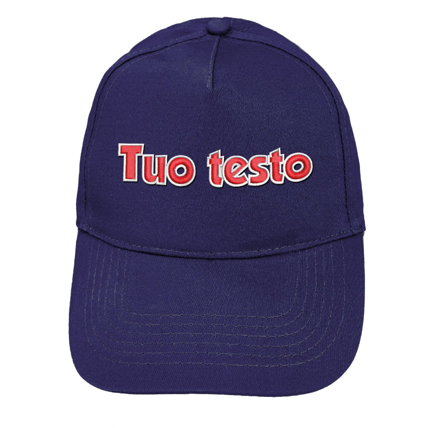 Cappello ricamato personalizzato - ricama il tuo cappello personalizzabile - 100% cotone - taglia unica - uomo-donna - ideale per feste, regalo, scuola, gite e uso quotidiano.