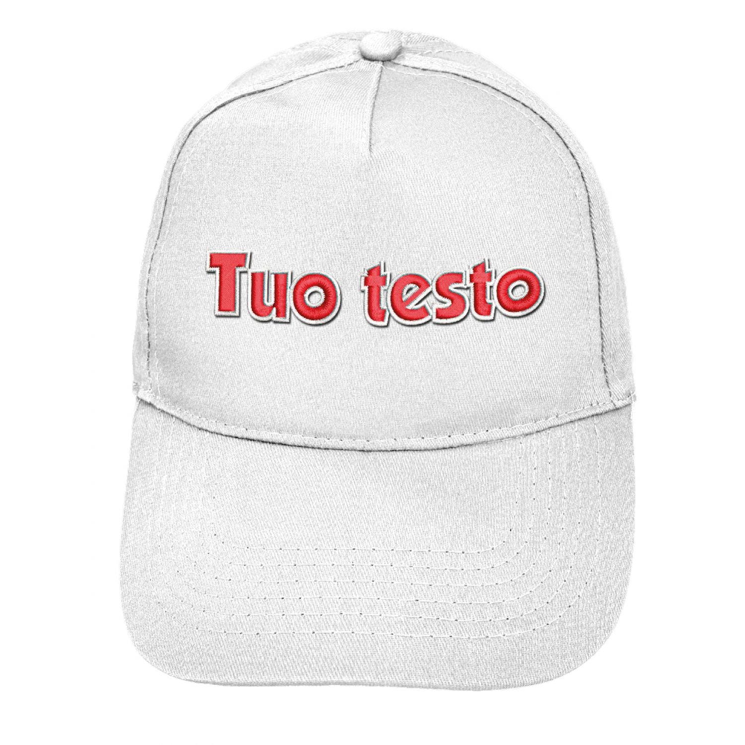 Cappello ricamato personalizzato - ricama il tuo cappello personalizzabile - 100% cotone - taglia unica - uomo-donna - ideale per feste, regalo, scuola, gite e uso quotidiano.