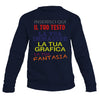 Felpa personalizzata - felpa personalizzabile girocollo uomo donna cotone tinta unita - con testo - foto e grafiche personalizzate
