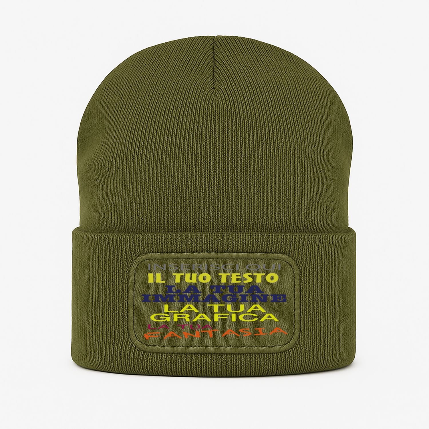 Berretto invernale personalizzabile unisex  cuffia beanie con spazio per logo, nome o grafica  lana acrilico caldo  idea regalo per aziende, eventi e merchandising