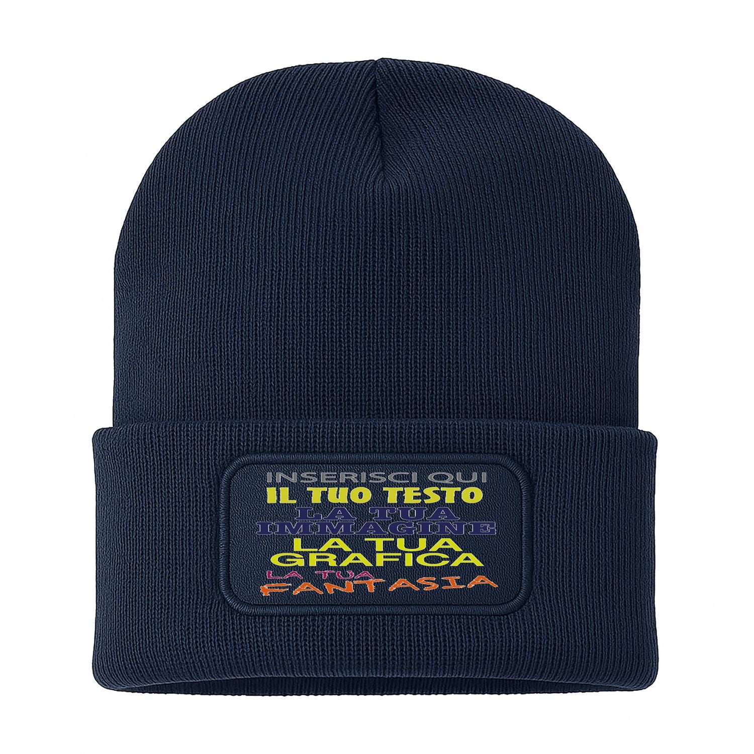 Berretto invernale personalizzabile unisex  cuffia beanie con spazio per logo, nome o grafica  lana acrilico caldo  idea regalo per aziende, eventi e merchandising