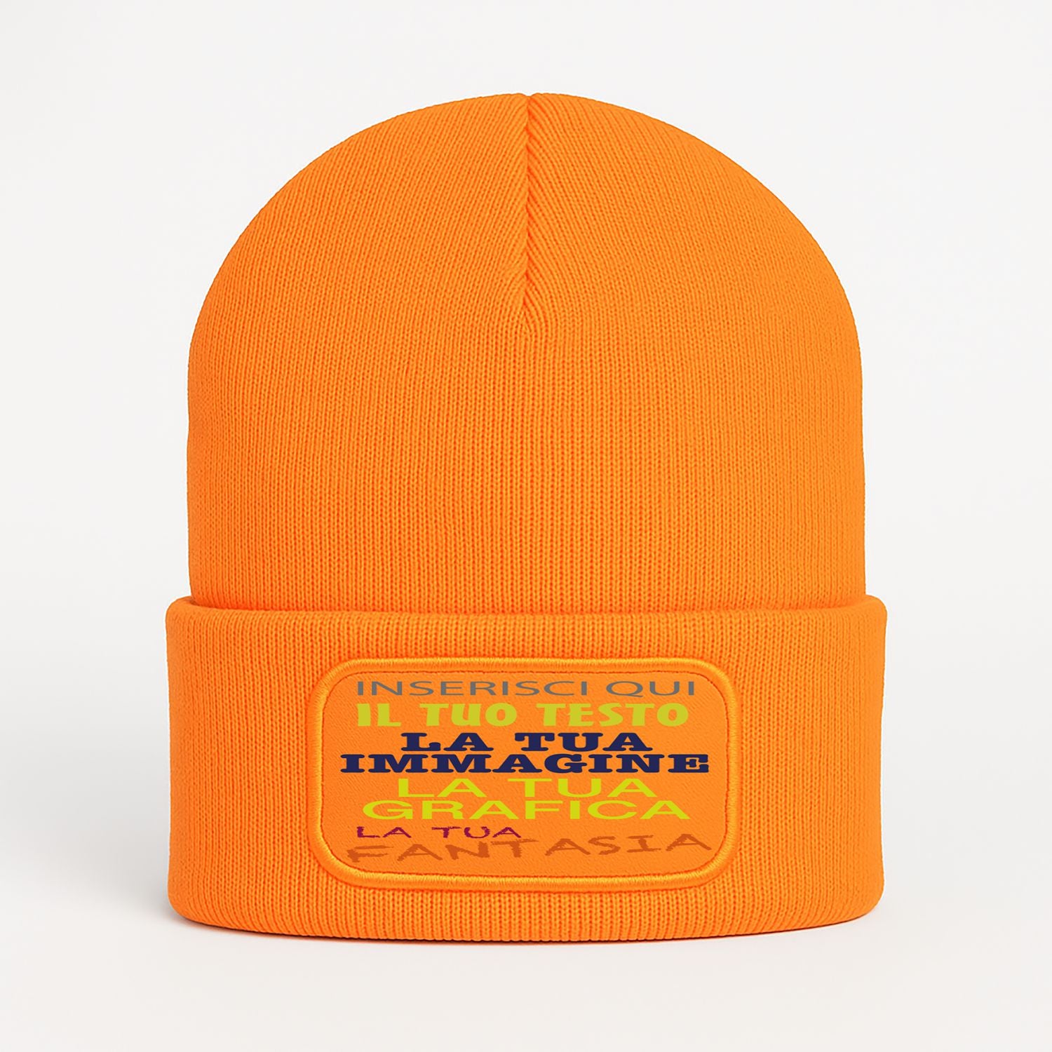 Berretto invernale personalizzabile unisex  cuffia beanie con spazio per logo, nome o grafica  lana acrilico caldo  idea regalo per aziende, eventi e merchandising