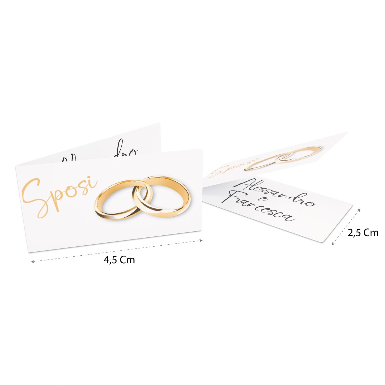 Bigliettini bomboniera personalizzato 96pz - bigliettini per matrimonio personalizzati - 100% made in italy