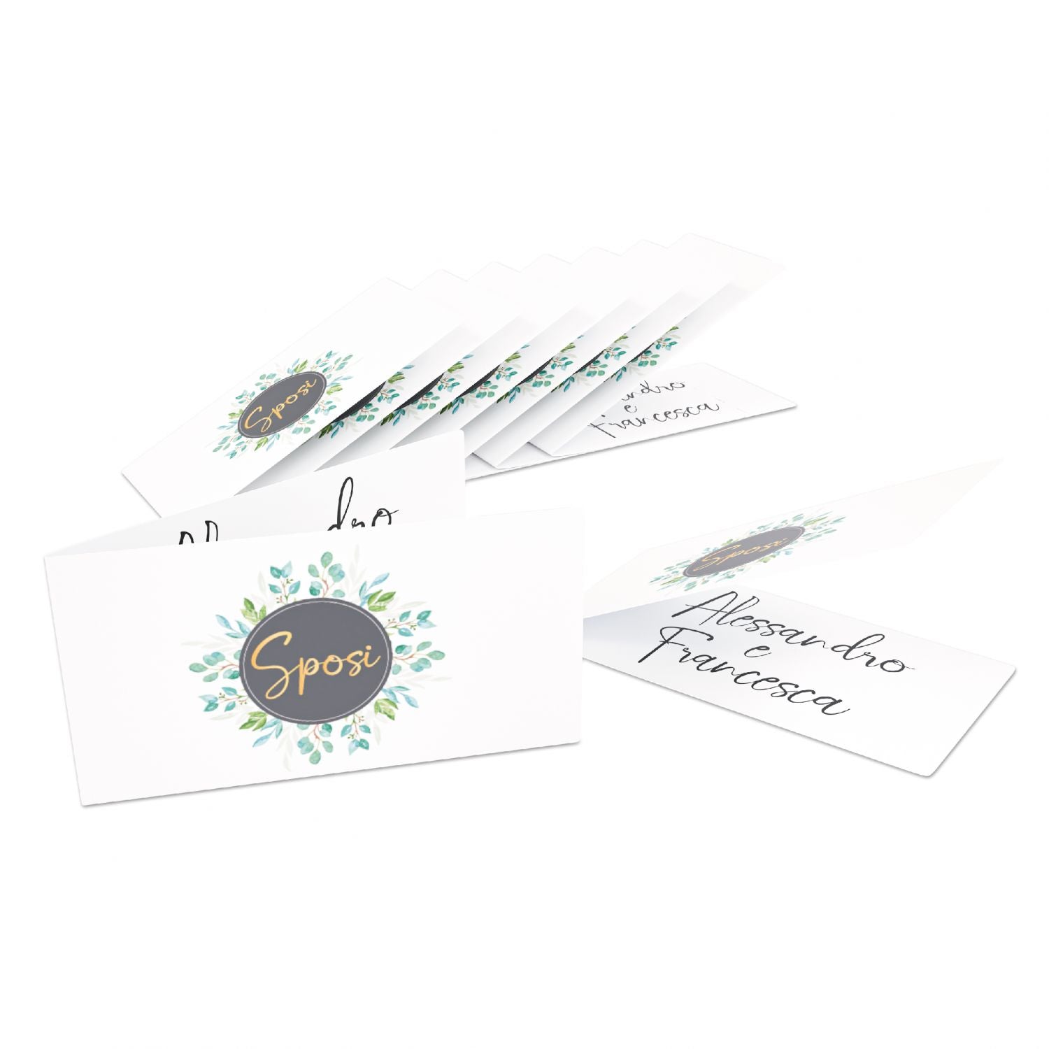 Bigliettini bomboniera personalizzato 96pz - bigliettini per matrimonio personalizzati - 100% made in italy