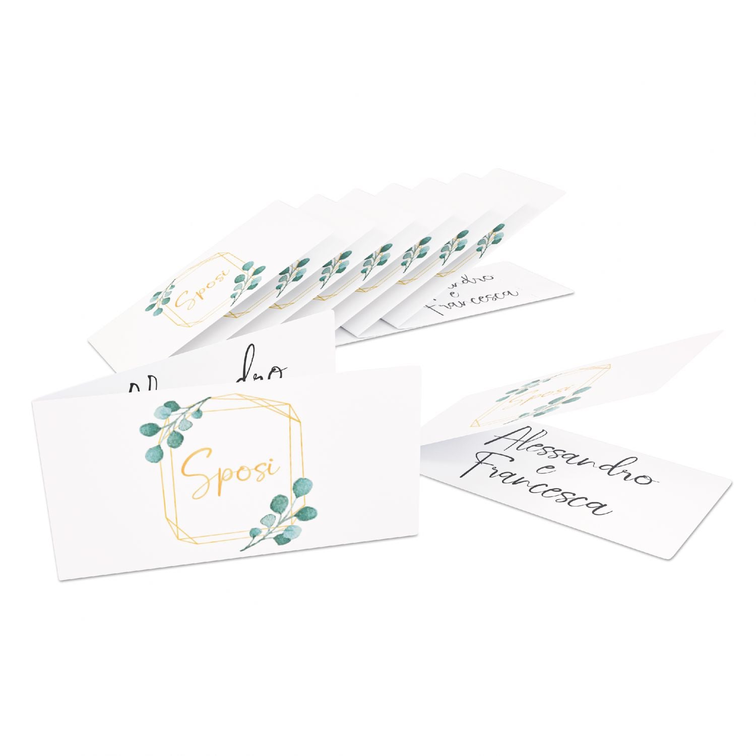Bigliettini bomboniera personalizzato 96pz - bigliettini per matrimonio personalizzati - 100% made in italy