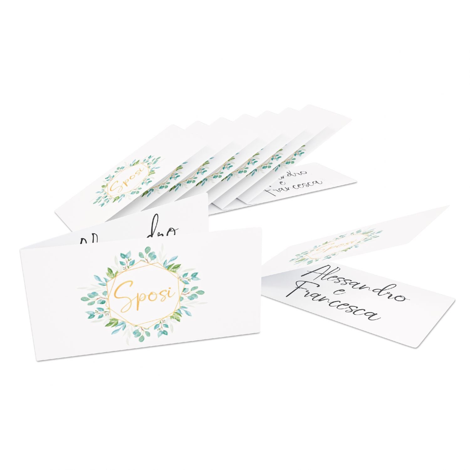 Bigliettini bomboniera personalizzato 96pz - bigliettini per matrimonio personalizzati - 100% made in italy