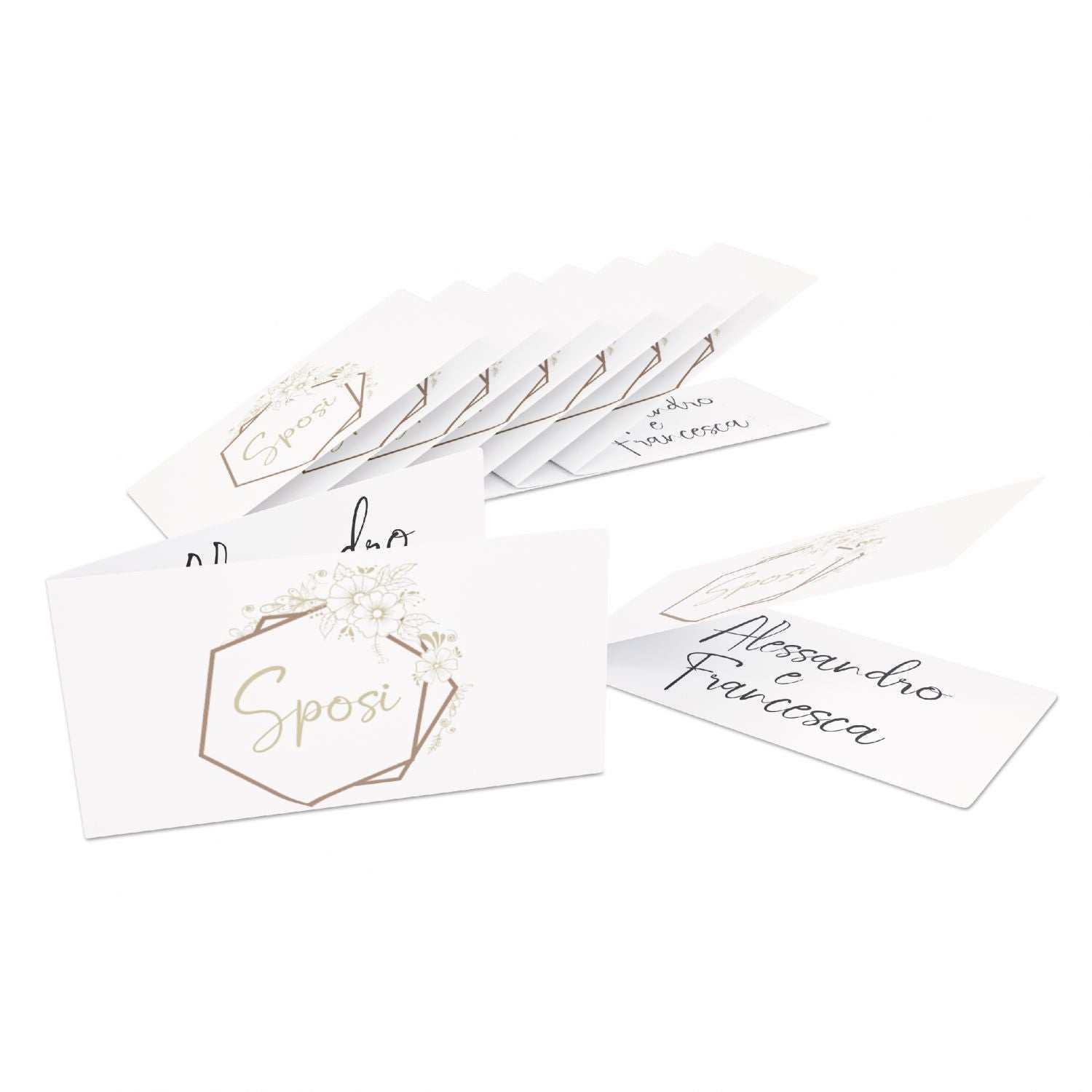 Bigliettini bomboniera personalizzato 96pz - bigliettini per matrimonio personalizzati - 100% made in italy