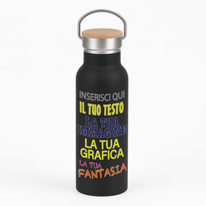 Borraccia Termica Personalizzabile 500 ml in Acciaio Inox Doppia Parete  Vernice Opaca Soft Touch, Stampa Digitale UV  Mantiene 24h Freddo   12h Caldo  Idea Regalo Eco-Friendly