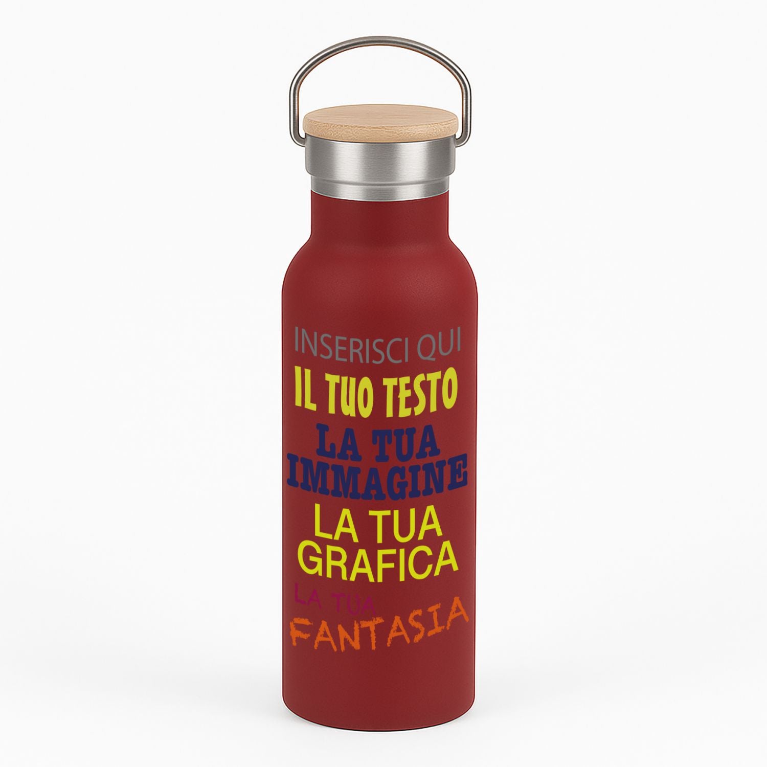 Borraccia Termica Personalizzabile 500 ml in Acciaio Inox Doppia Parete  Vernice Opaca Soft Touch, Stampa Digitale UV  Mantiene 24h Freddo   12h Caldo  Idea Regalo Eco-Friendly