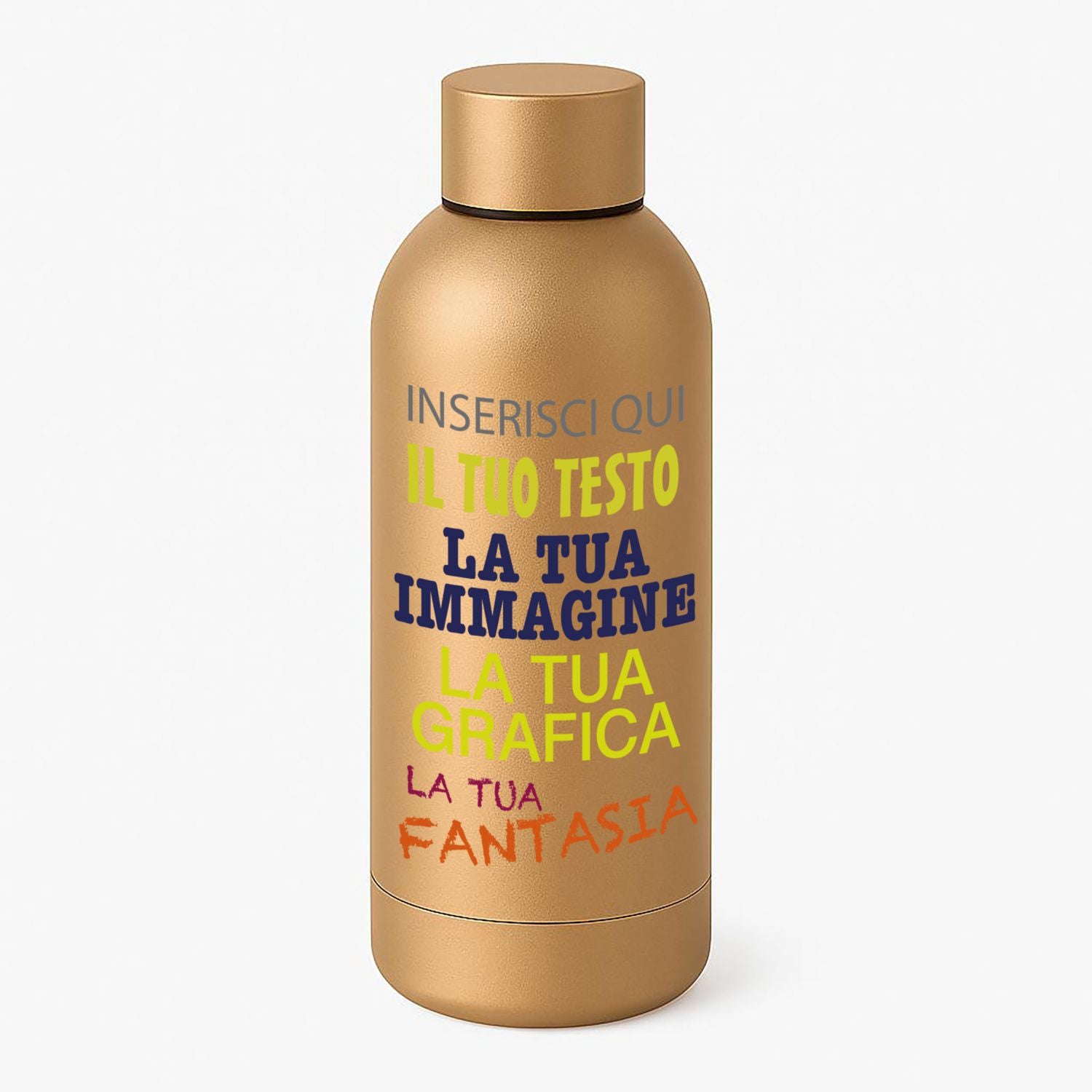 Borraccia Termica Personalizzata 500 ml in Acciaio Inox  Doppia Parete Isolante 24h Freddo   12h Caldo  Bottiglia Termica Riutilizzabile con Nome o Logo  Idea Regalo Uomo Donna Sport e Uffici