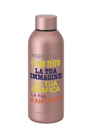 Borraccia Termica Personalizzata 500 ml in Acciaio Inox  Doppia Parete Isolante 24h Freddo   12h Caldo  Bottiglia Termica Riutilizzabile con Nome o Logo  Idea Regalo Uomo Donna Sport e Uffici