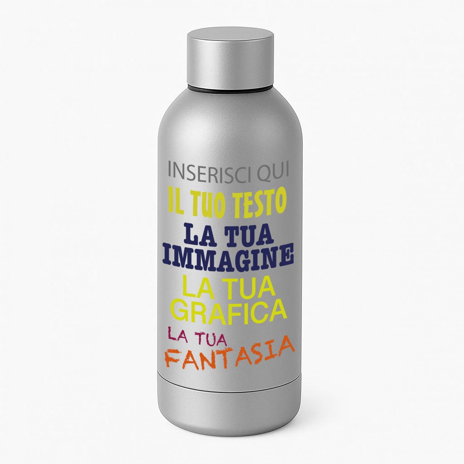 Borraccia Termica Personalizzata 500 ml in Acciaio Inox  Doppia Parete Isolante 24h Freddo   12h Caldo  Bottiglia Termica Riutilizzabile con Nome o Logo  Idea Regalo Uomo Donna Sport e Uffici