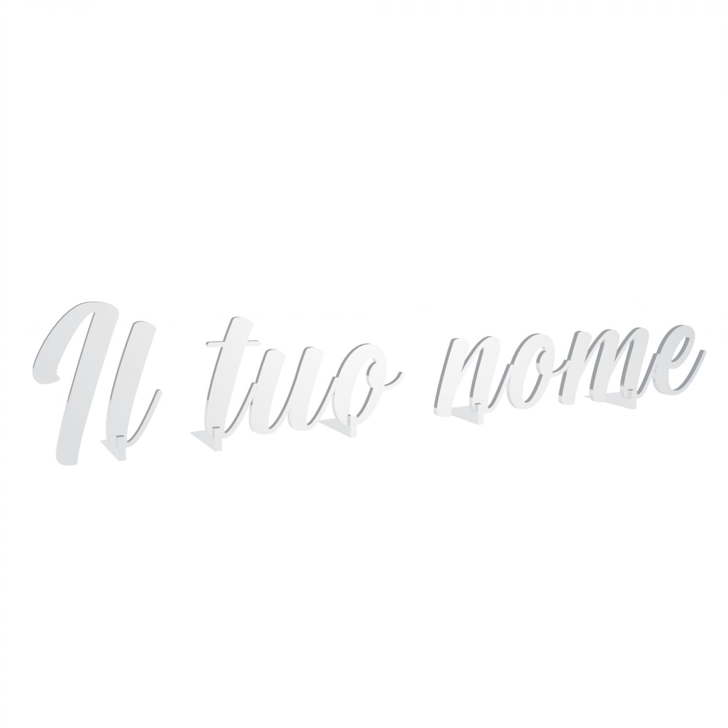 Scritta in plexiglass personalizzata 30-40-50-75 cm - nome in plexiglass specchiato personalizzato - Altezza massima 15cm spessore 3 mm - 100% made in Italy