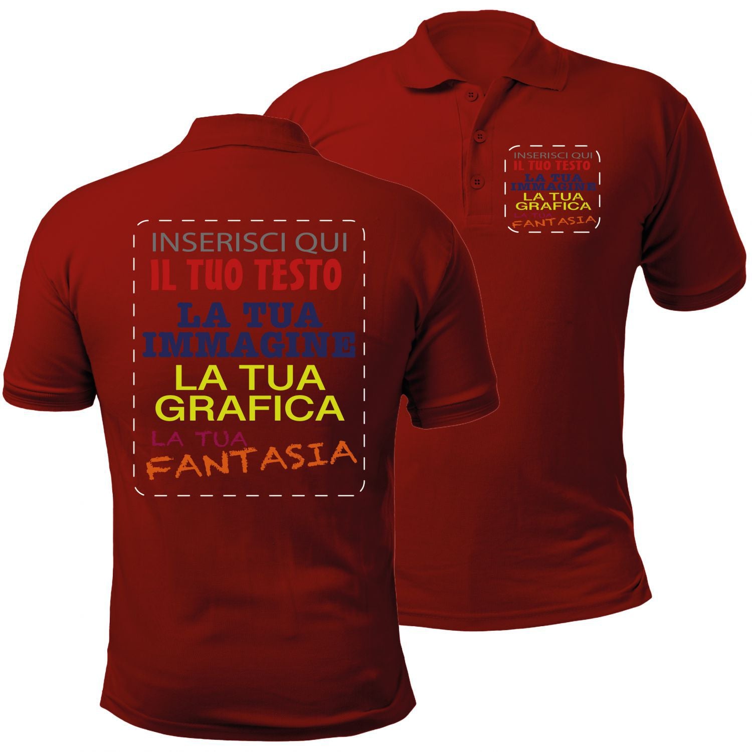 Polo personalizzata bambino   ragazzo - polo unisex personalizzabile con stampa , logo , immagini - 100% cotone - 100% made in Italy.