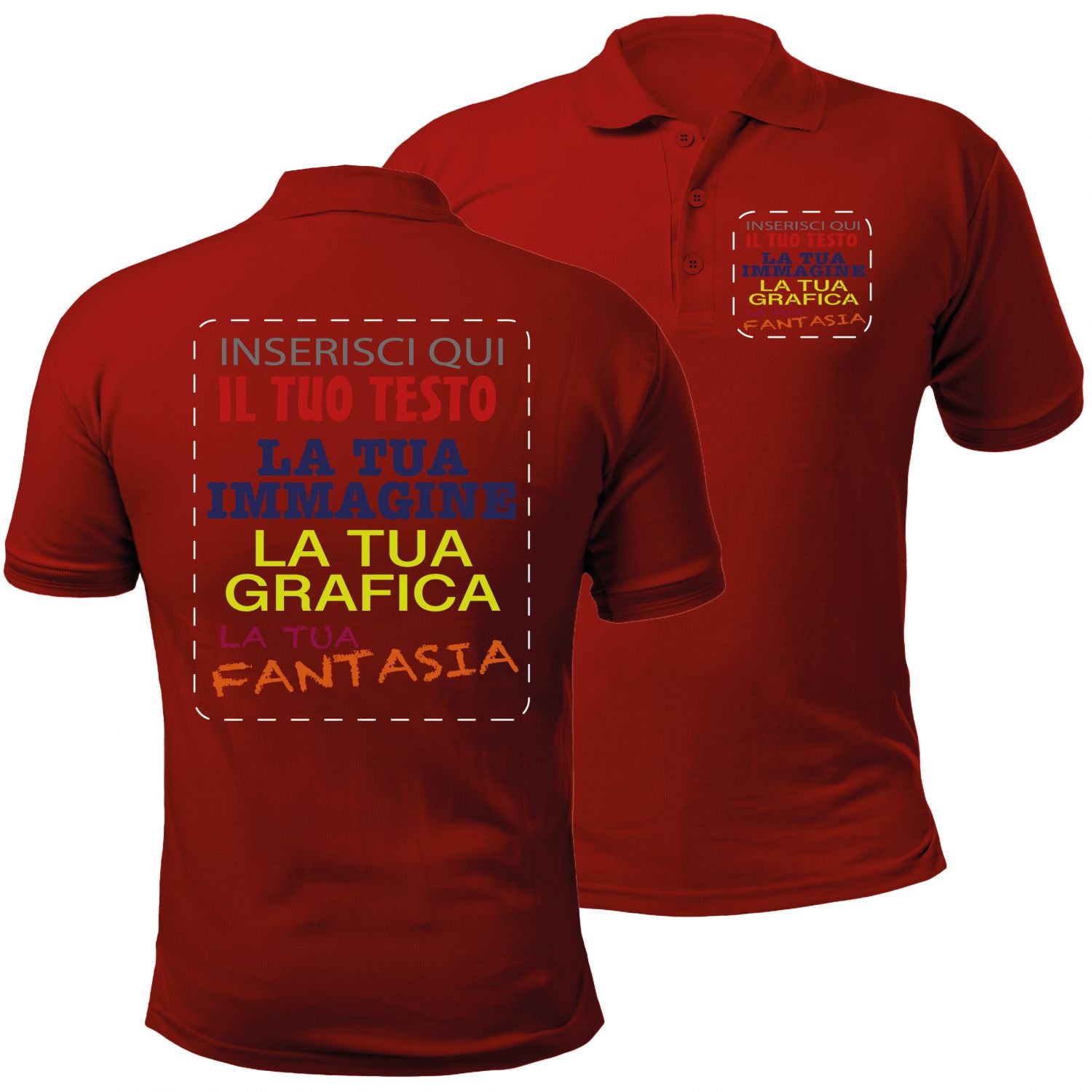 Polo personalizzata bambino   ragazzo - polo unisex personalizzabile con stampa , logo , immagini - 100% cotone - 100% made in Italy.