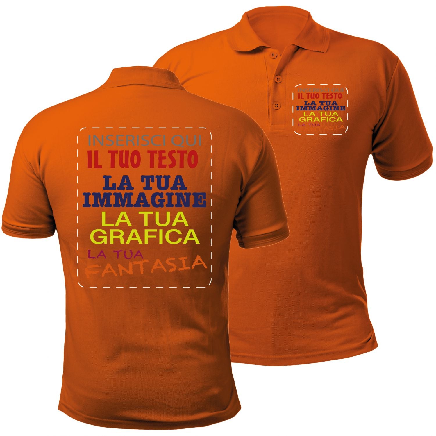 Polo personalizzata uomo donna - polo unisex personalizzabile con stampa , logo , immagini - 100% cotone - 100% made in Italy.