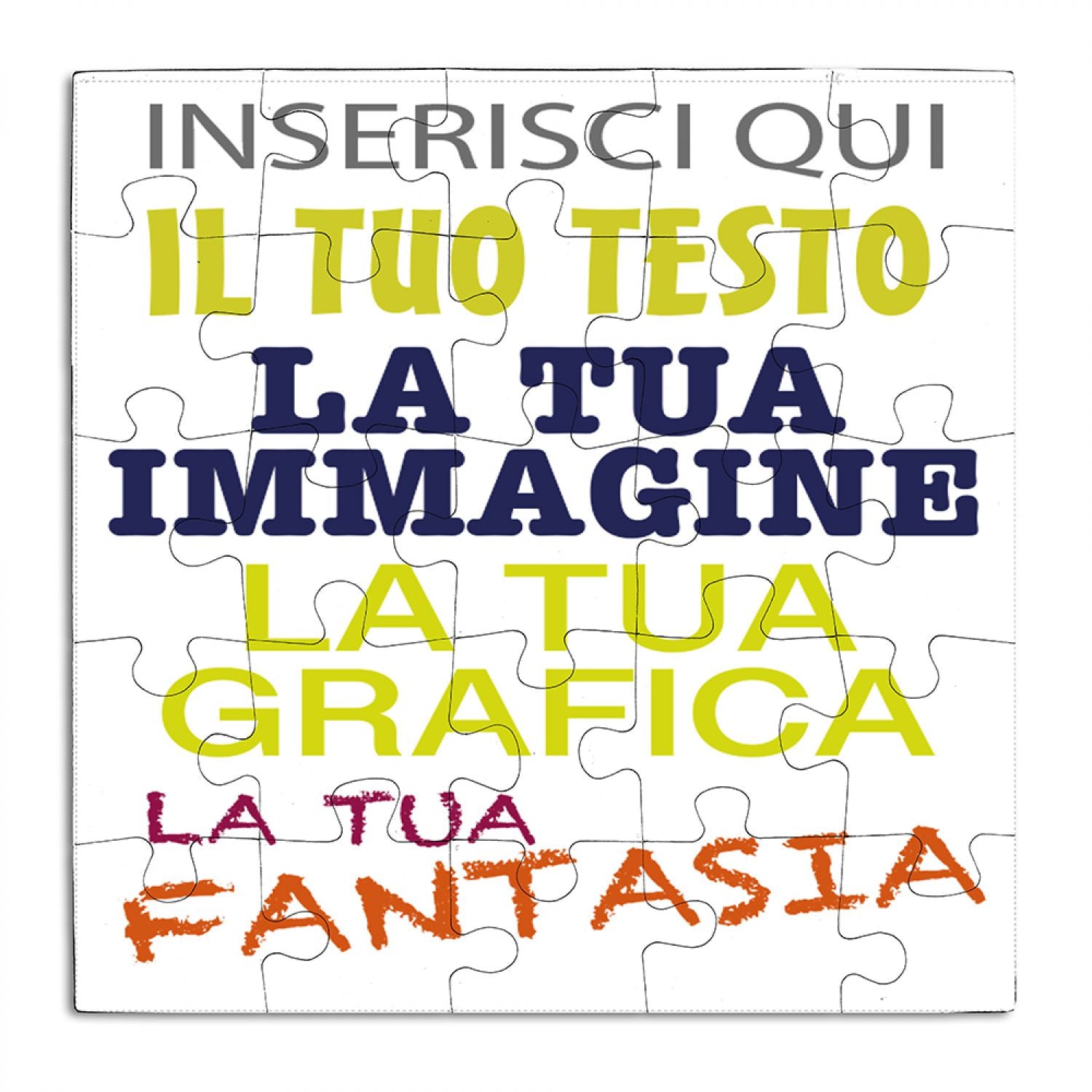 Puzzle Personalizzato 90 pezzi Con foto , testo o logo - Puzzle Personalizzabile - Idea Regalo per feste e Compleanni - 20x28,5 192 pezzi - 100% Made in Italy