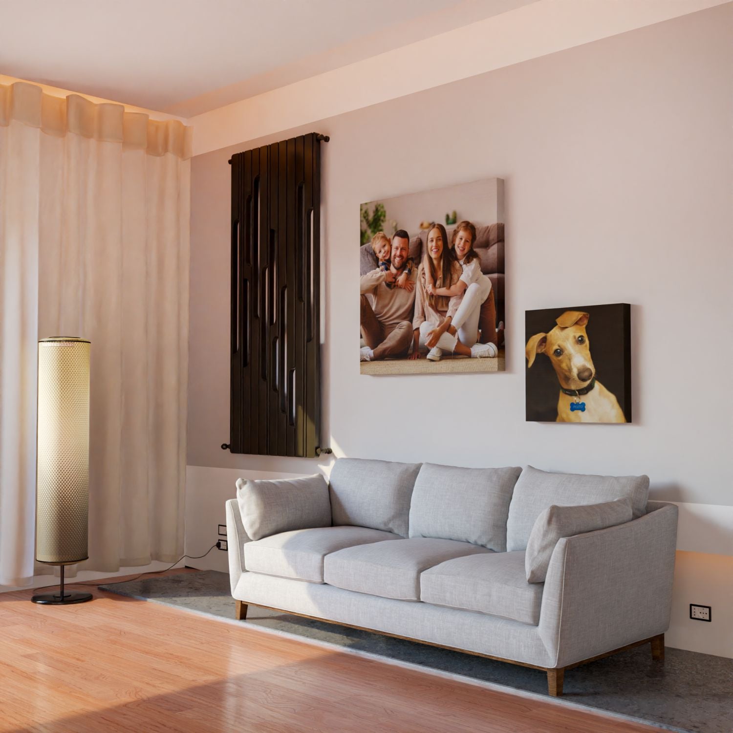 Quadro personalizzato con foto - Stampa su Tela Canvas - personalizza il tuo quadro con foto e o testo - compreso di cornice in legno - 100% Made in Italy.
