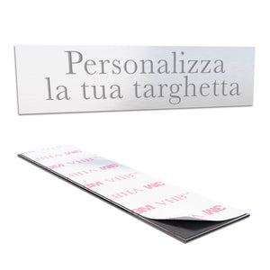Targhetta personalizzata - targhetta incisa personalizzata autoadesiva - targhetta 10 x 2,5 cm ideale per fuoriporta e cassetta delle lettere personalizzabile
