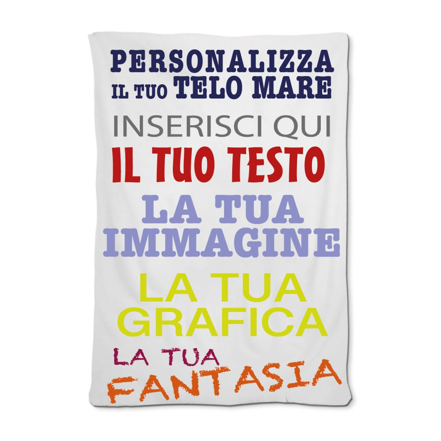 Telo Mare Personalizzato  Stampa Nome o Testo | Morbido, Assorbente e Ultra Leggero | Perfetto per Spiaggia, Piscina e Bagno