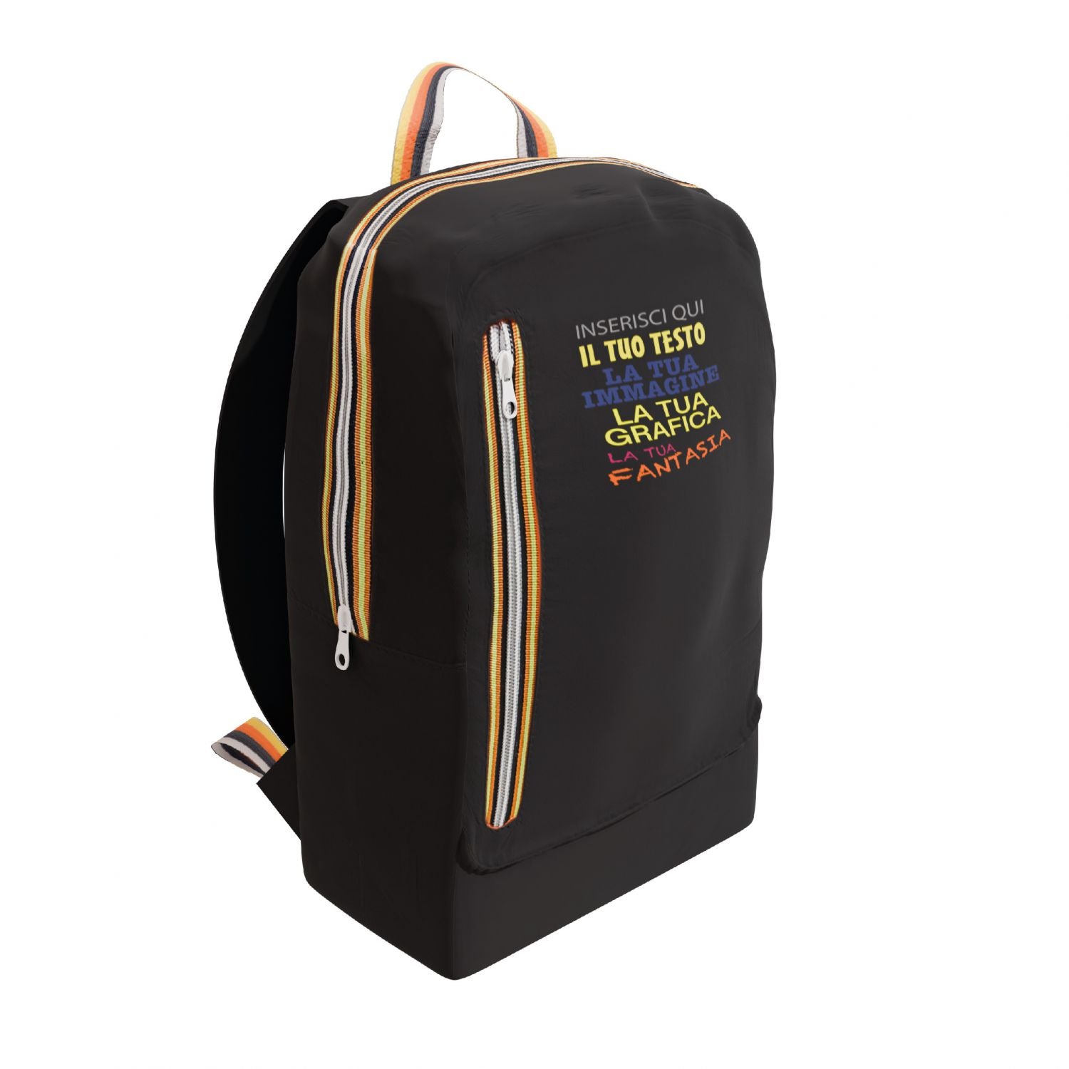 Zaino personalizzato - Personalizza Ora con testi , loghi e 0 immagini - ideale per regalo-uso quotidiano e scolastico