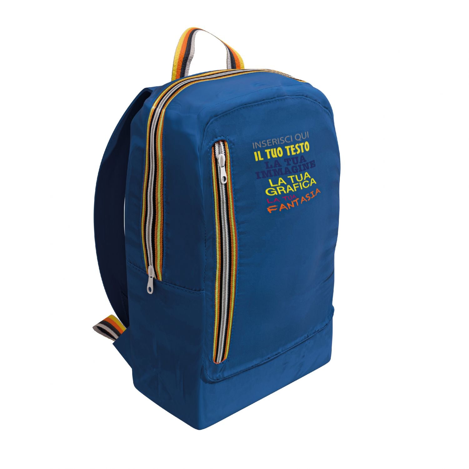 Zaino personalizzato - Personalizza Ora con testi , loghi e 0 immagini - ideale per regalo-uso quotidiano e scolastico