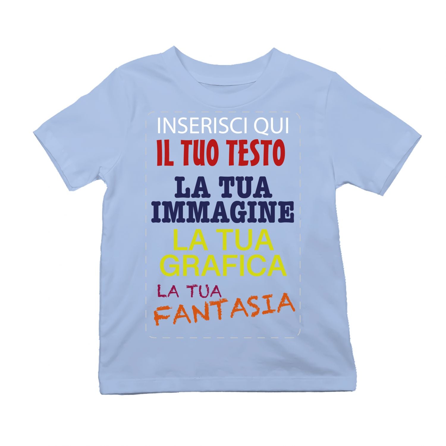 T-shirt cotone personalizzabile Bambino - Bambina con stampa personalizzata su richiesta 100% made in italy