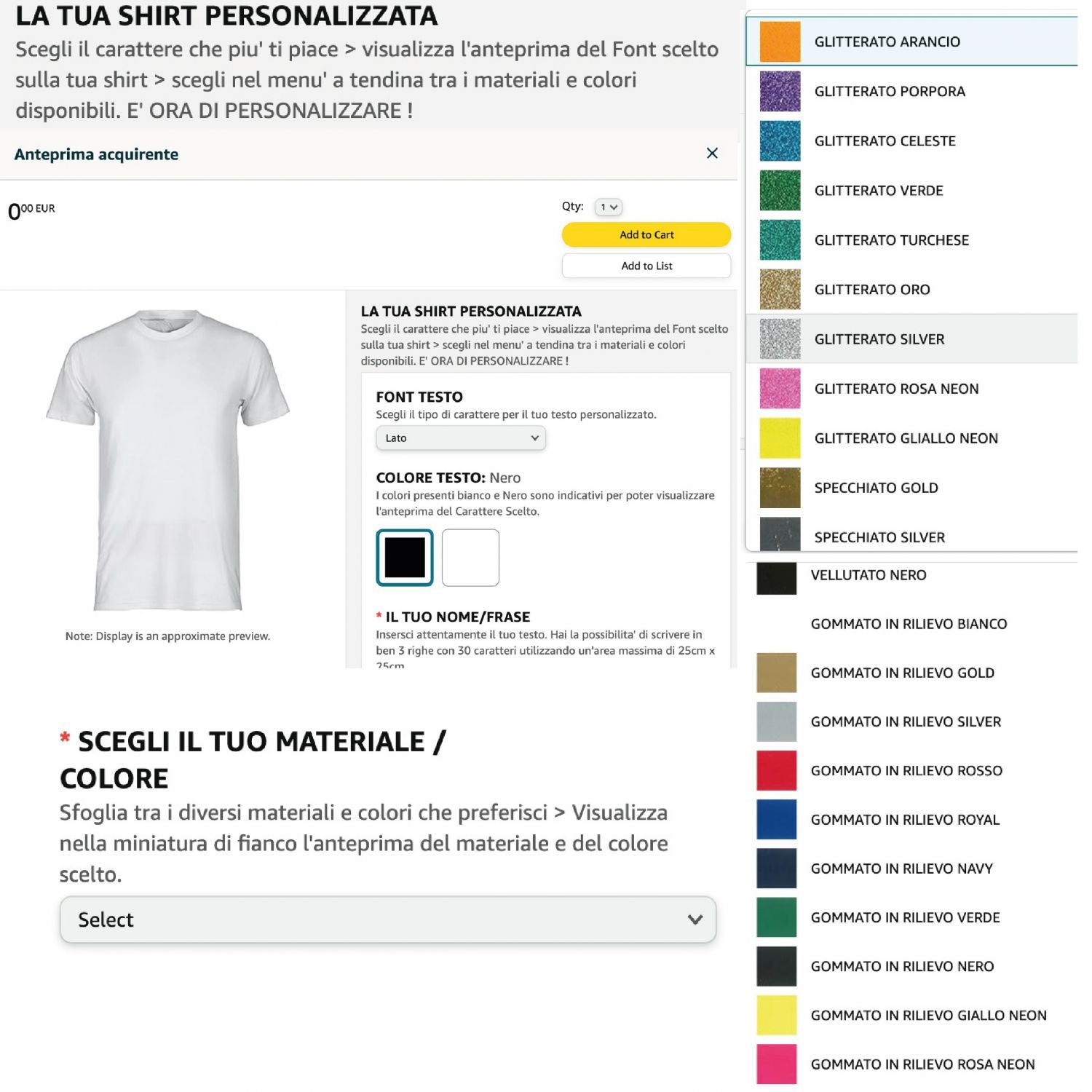 T-shirt cotone personalizzata , maglia unisex personalizzata con materiali premium , shirt per uomo donna , maglietta personalizzata